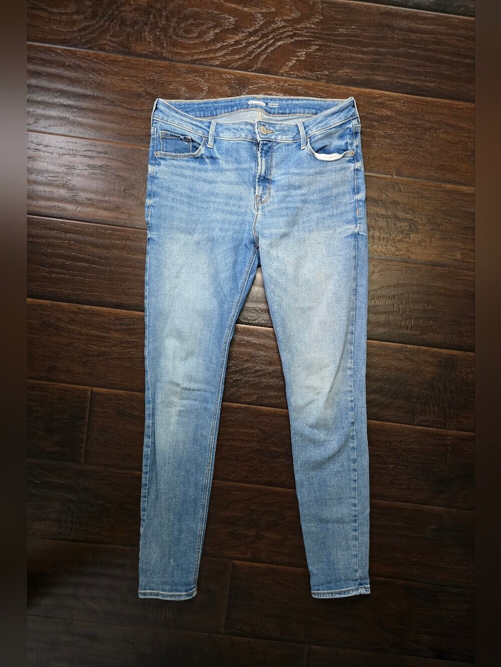 Old Navy Womens Rockstar Super Skinny Light Blue Denim Jeans 10 Long